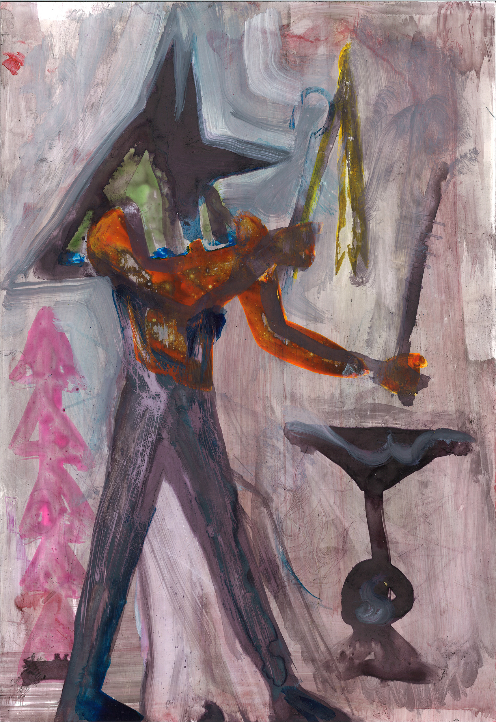 Bernhard Holaschke, collage, ink, drawing