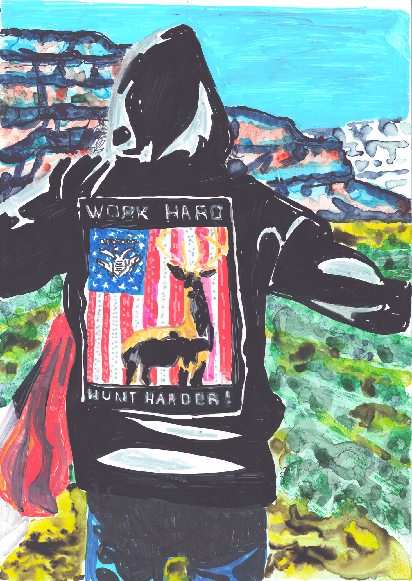 Bernhard Holaschke, ink, drawing