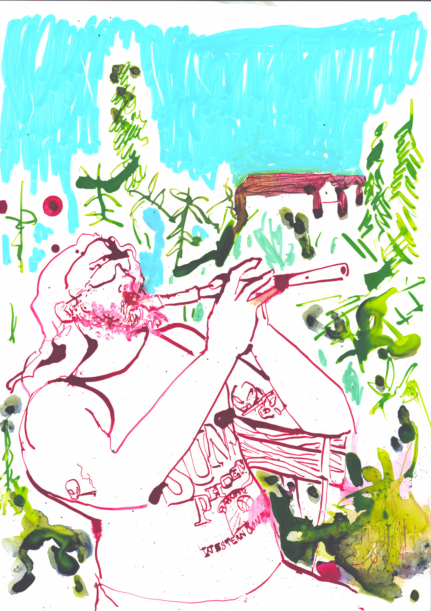 Bernhard Holaschke, ink, drawing