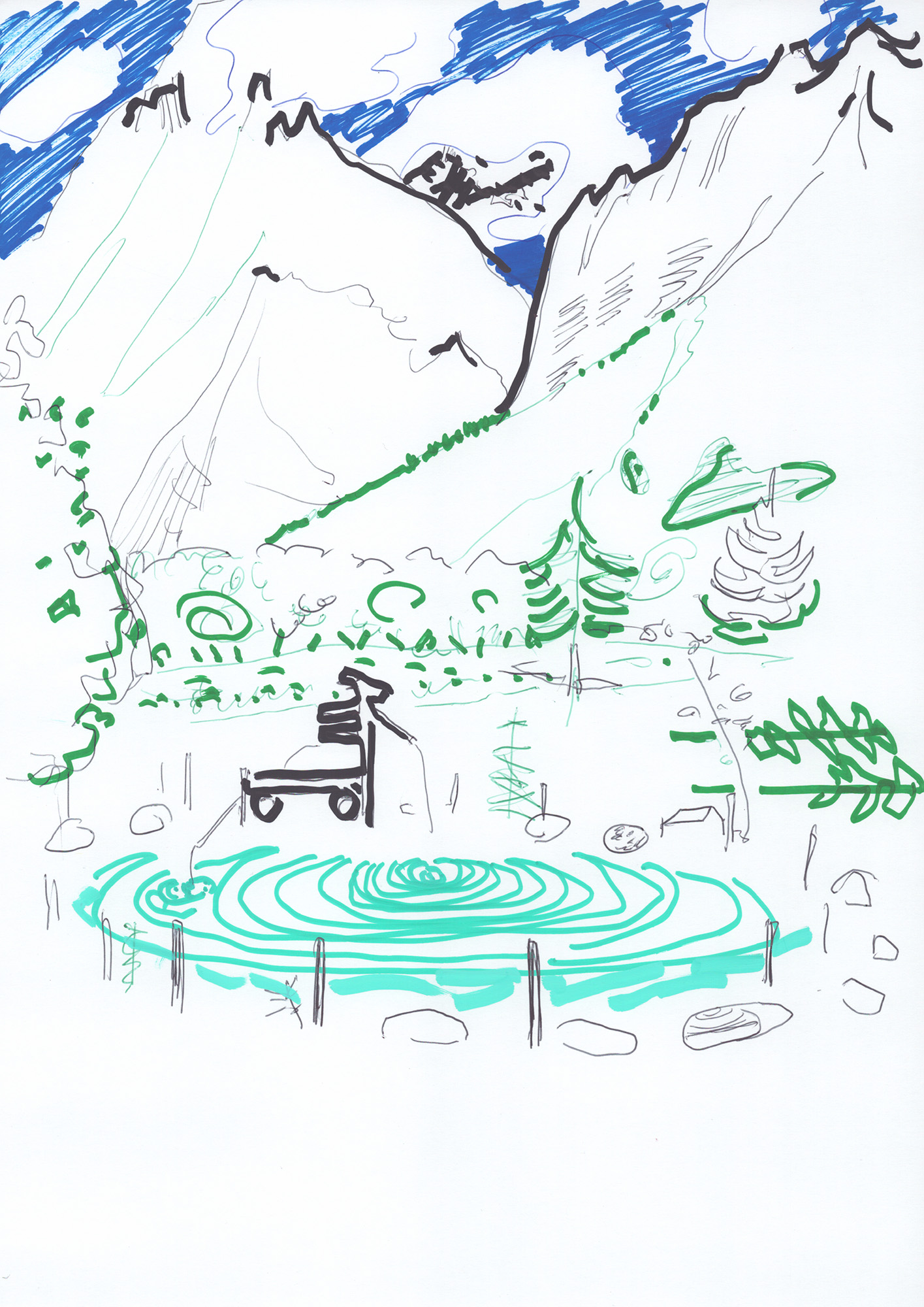 Bernhard Holaschke, drawing