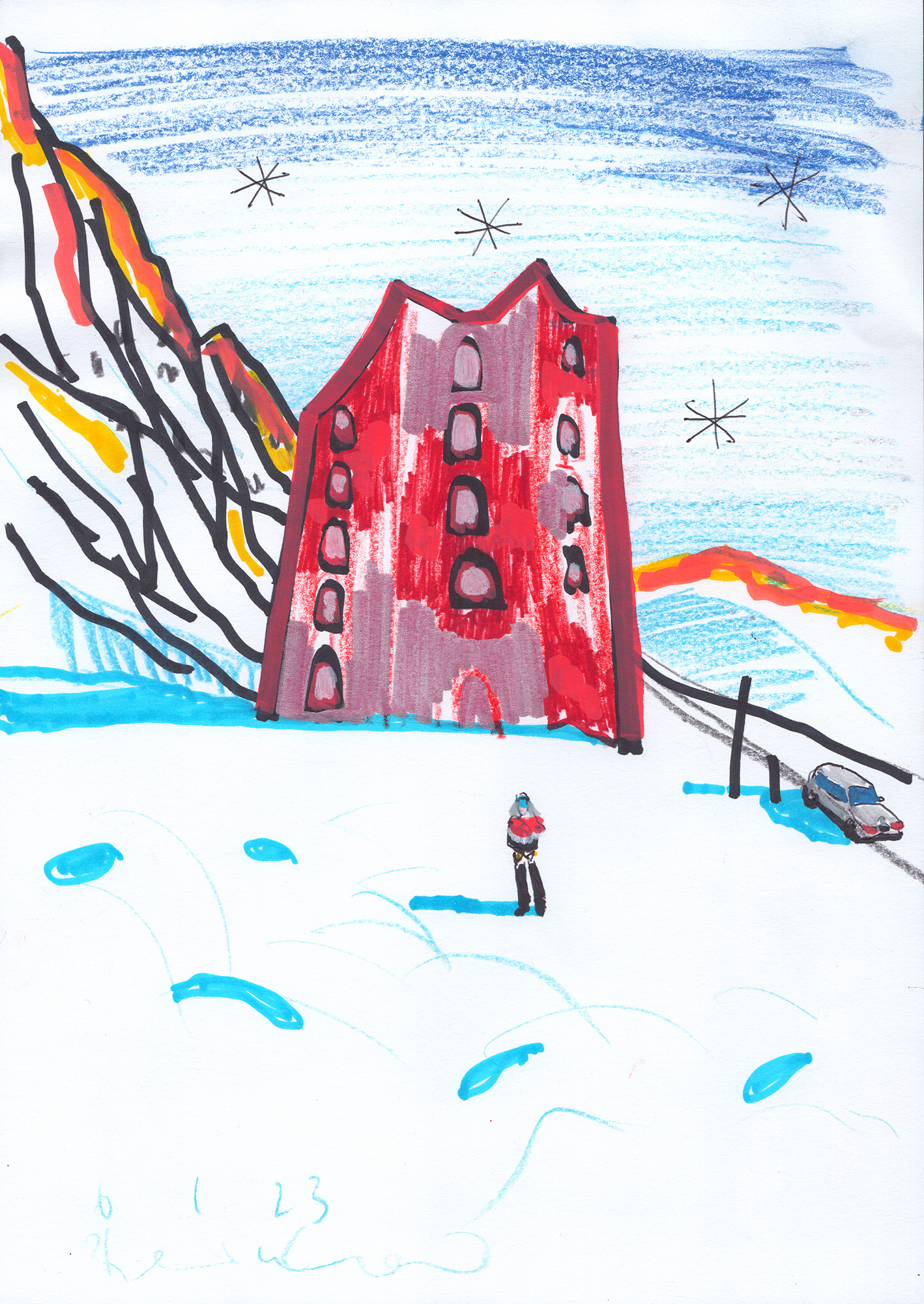 Bernhard Holaschke, drawing