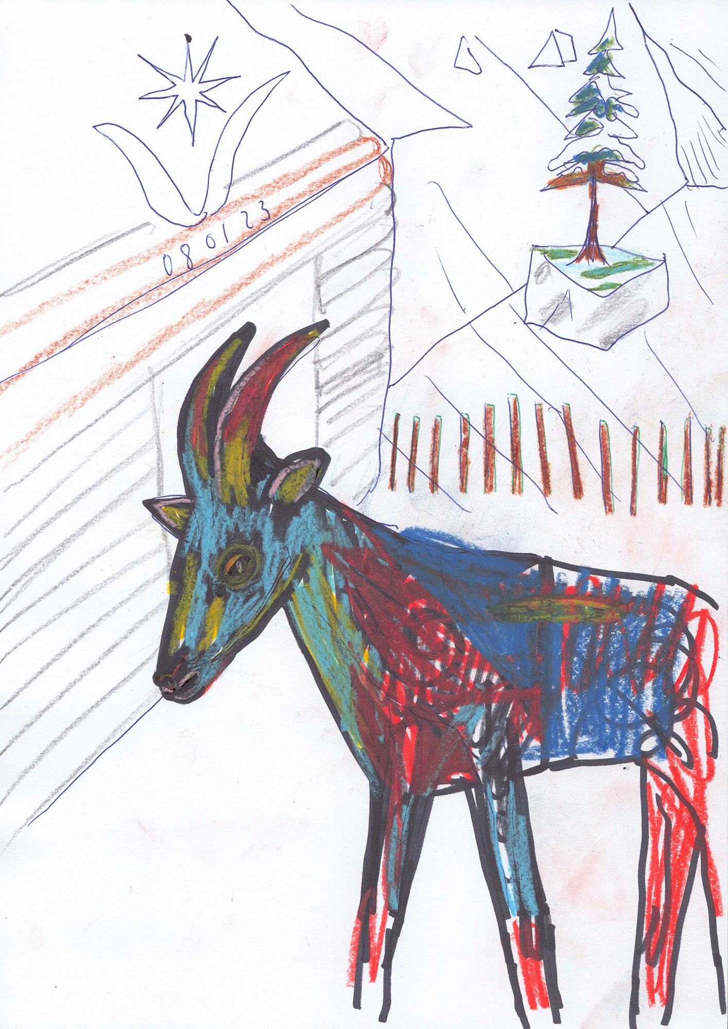 Bernhard Holaschke, ink, drawing