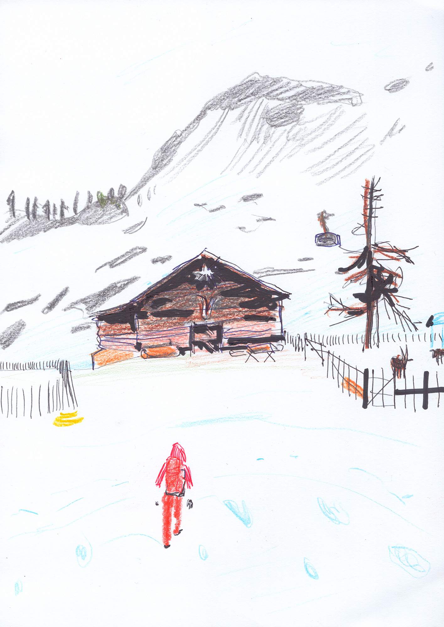 Bernhard Holaschke, ink, drawing